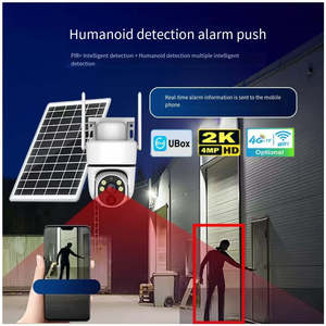 Caméra de sécurité CCTV interphone bidirectionnel étanche extérieur UBOX 4G avec vision nocturne 2K à énergie solaire - Product Image 4