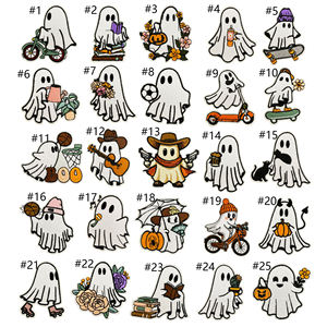 Patchs brodés thermocollants fantômes mignons pour Halloween - Product Image 2
