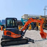 Mini-excavatrice Hitachi ZX50 d'occasion du Japon, 5 tonnes, moteur Isuzu, modèle 2021, pompe à moteur et engrenage inclus pour vidéo – Performances optimales