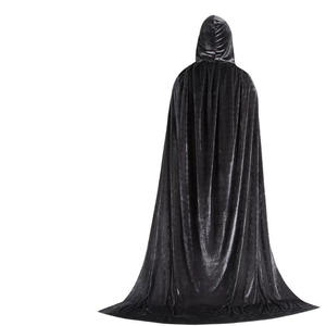 Femme Homme Gothique Capuche Velours Longue Cape Vampire Costume d'Halloween Cape pour Homme et Femme - Product Image 6