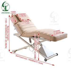 Table de massage électrique Jincheng Salon Beauty Facial Spa à 2 moteurs, table de beauté réglable en hauteur, chaise de beauté - Product Image 6
