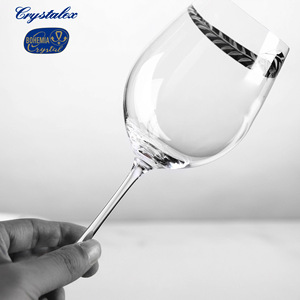 Lex Czech Lead-Free Crystal Wine Glasses 501-600ml Embossed Stemmed Red Wine Glass Set For Wedding - Product Image 2