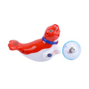 ألعاب حيوانات دوارة تعمل بالبطارية للأطفال، كرة رقص على شكل رأس حيوان، أسد البحر الكهربائي مع أضواء وامضة - Product Image 3