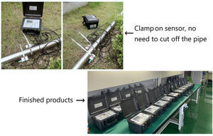 高精度 PUTF205 ポータブル超音波流量計 RS485 4-20mA OCT データロガー DN20-DN6000 - Product Image 4