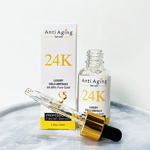 เซรั่มบำรุงผิวหน้าสูตรเข้มข้น 24k <span class=keywords><strong>นาโน</strong></span>โกลด์ ผลิตในเกาหลี ช่วยให้ผิวขาวกระจ่างใส ลดเลือนริ้วรอย ต่อต้านริ้วรอยแห่งวัย (OEM/Private Label) - Product Image 1