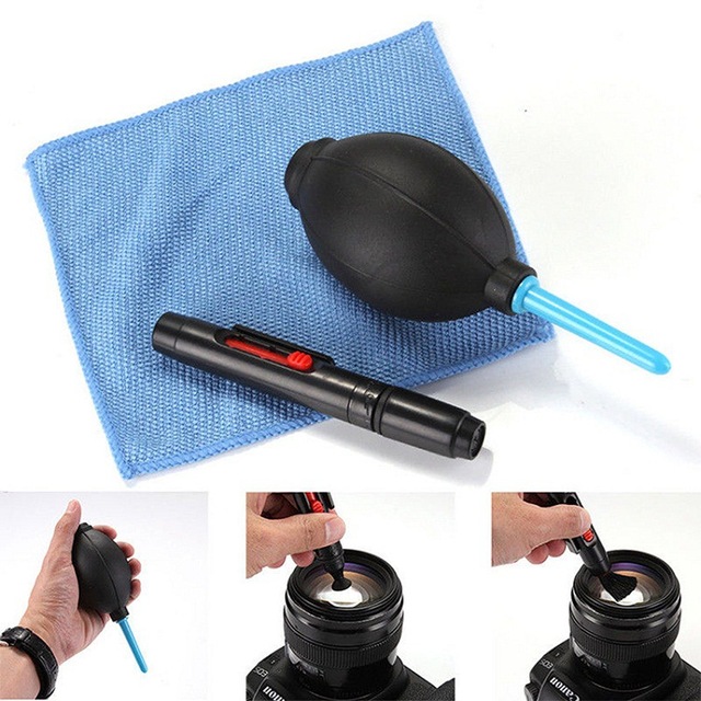 3-in-1 Square Microfiber Eco-Friendly Camera Screen & Lens Cleaning Digital Cleaner Kit