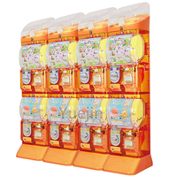 Distributeur de capsules Gacha en métal avec paiement par pièces pour divertissement, en plastique