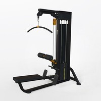 Nouvelle conception de machine à ramer commerciale d'intérieur pour salle de sport avec fonction de tirage vertical assis et système de sélection de charge par broches pour l'exercice du dos