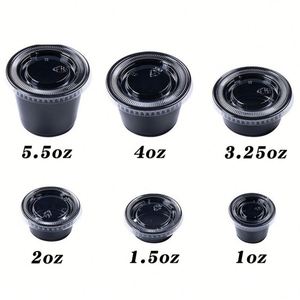 Gobelets à sauce de haute qualité pour fabricants, 0,75 oz, 1 oz, 1,5 oz, fournis directement par l'usine, vente chaude, gobelets noirs pour vinaigrette - Product Image 1