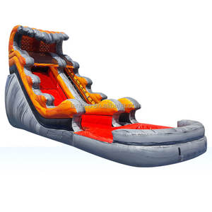 Toboganes acuáticos resistentes de grado comercial Tobogán acuático grande inflable de un solo carril con precio de almacén de piscina - Product Image 6