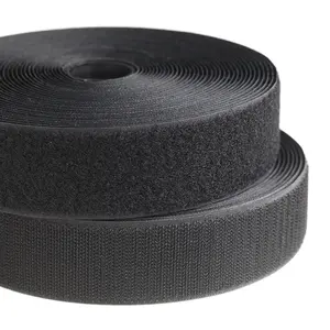 Klettverschluss factory custom self adhesives hook and loop fasteners fabric cheap 20mm sticky nylon elastic hook and loop tape