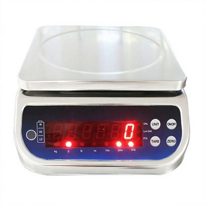 เครื่องชั่งแบบตั้งโต๊ะ Gromy 6กก. 30กก. สแตนเลสสตีล IP68 กันน้ำ พร้อมจอ LED LCD ความแม่นยำ 1 กรัม รุ่น Super-SS ชั่งน้ำหนักแบบดิจิตอล OEM - Product Image 4