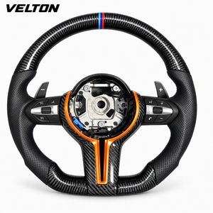 Volant BMW <span class=keywords><strong>Utan</strong></span> Paddlar en fibre de carbone, personnalisé, à fond plat, forme D, sport, avec palettes de changement de vitesse - Product Image 4