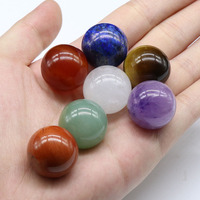 Natuurlijke Kristal Agaat Chakra Yoga Stenen Handgemaakte Gegraveerde Gebeds kralen Set 20mm Ronde Ballen (7 stuks/doos)