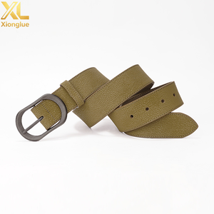 New Vintage Brown Suede Genuine Leather <b>Belt</b> <b>for</b> <b>Women</b> Gold Oval Casual Cowhide Waist Strap <b>for</b> Lad Jeans <b>Dress</b> - Product Image 4