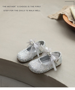 Nuove Scarpe per Bambine Primavera 2026, Stile Principessa con Fiocco, Eleganti Scarpe Coreane con Glitter e Diamanti, Suola in Gomma - Product Image 4