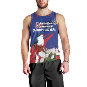 Custom <span class=keywords><strong>Cuba</strong></span> Independence Day 1868 Hombres Tank Top <span class=keywords><strong>Tocororo</strong></span> Con Blanco Mariposa Venta al por mayor <span class=keywords><strong>Cuba</strong></span> Tank Top - Product Image 1