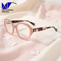Lunettes anti-lumière bleue hexagonales en acétate, monture tendance, taille 53-20-145, personnalisables OEM, pour adultes unisexes, flexibles, MOQ (10 pièces)