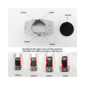 Guida Inferiore in Acciaio Inox 304 per Porte Doccia Scorrevoli in Vetro, Ricambio per Porte Scorrevoli in Vetro - Product Image 3