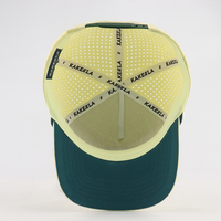 Casquette de golf personnalisée en gros avec patch tissé, perforations laser, respirante, à cordon, casquette de sport perforée pour l'extérieur, séchage rapide