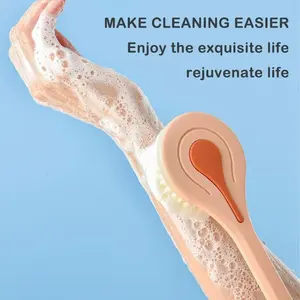Brosse de bain à long manche, poils doux, brosse de bain pour le dos, brosse corporelle de salle de bain, brosse exfoliante pour le dos, brosse de douche - Product Image 5