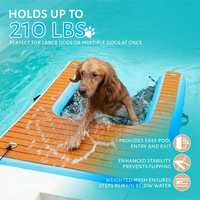 Rampe gonflable pliable originale pour chien, plate-forme antidérapante en EVA, échelle d'eau flottante pour animaux de compagnie pour piscine et lac
