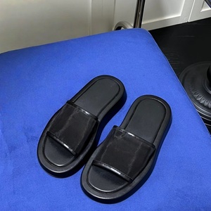 Luxury Fashion Customizable Slide <b>Sandals</b> Transparent Mesh Band Summer Footwear Open toe slides with EVA outsole Summer slippers - Product Image 2