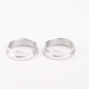 Aluminum Machining Parts Threaded <b>Ring</b> Silver Plated High Accuracy Machinery Components - Product Image 1