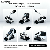 PENGIRIMAN GRATIS KATOCASE China 0.4ton Mesin Diesel Kubota Crawler Mini Skidsteer Loader 0.2m Bucket Motor Pompa Putar Cepat