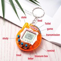 Nouveau Mini virtuel oeuf pour animaux de compagnie jouet numérique interactif jeu électronique porte-clés écran LCD cadeau pour enfants en gros jeux virtuels pour animaux de compagnie