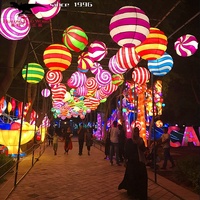 Chinesische traditionelle wasserdichte sonnen feste Seiden laterne Halloween Weihnachten Frühlings fest Laterne für Dekor