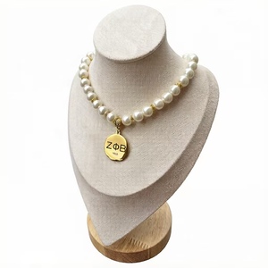 Collares con Colgante de Letras Griegas Personalizadas de la Hermandad Zeta, con Cuentas, Admiten Personalización - Product Image 2