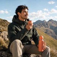 Tasse à maté en acier inoxydable à double paroi isolée, portable, personnalisable, pour l'aventure en randonnée