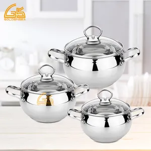 utinsels wholesale low price magnetic bottom kitchen pot stainless steel cookware set