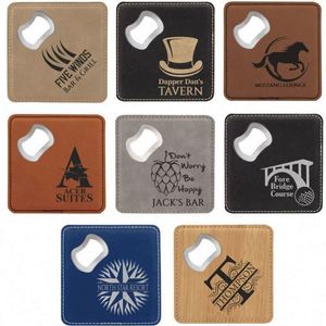 Abridor de Botellas Multifuncional Promocional con Logotipo Personalizado, Posavasos de Cuero PU para Cenas, Bodas, Bares, Regalo de Navidad y Año Nuevo - Product Image 3
