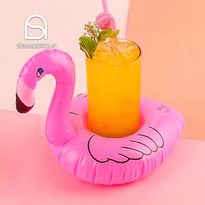 <span class=keywords><strong>Posavasos</strong></span> inflables de flamenco para <span class=keywords><strong>piscina</strong></span>, soporte flotante para bebidas, color rosa - Product Image 1