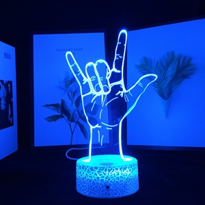 <span class=keywords><strong>Lampe</strong></span> <span class=keywords><strong>LED</strong></span> I Love U pour la décoration de la chambre d'enfant, <span class=keywords><strong>lampe</strong></span> <span class=keywords><strong>LED</strong></span> <span class=keywords><strong>manga</strong></span> 3D, alimentation tactile, cadeau d'anniversaire, dropshipping - Product Image 6