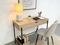 Console de rangement moderne et minimaliste à 1 tiroir pour entrée, salle à manger, salon, chambre, bureau, hôtel, appartement – Polyvalente