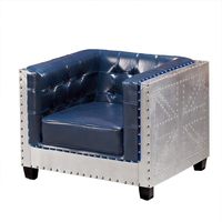 Maßgefertigtes OEM ODM Aviation-Möbel Mid-Century Industrial Metall-Leder Chesterfield 2-3-Sitzer Sofa mit Schwammfüllung für Wohnzimmer und Zuhause
