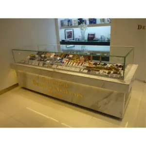 高品质商用弧形玻璃罩蛋糕展示柜冷藏巧克力展示柜