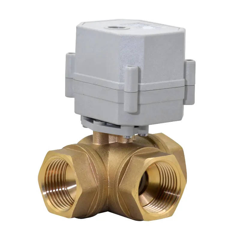 Tonhe A20-T20-B3-C 3/4 "DN20 L Kuningan Electric 3way Motorized Valve