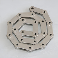 Chaîne à plaques pliantes P100, simple ou double rangée, pour transmission industrielle, chaîne de convoyeur à grattoir robuste, chaîne de convoyeur à plaques