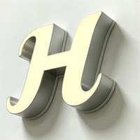 Lettres 3D LED en acrylique personnalisables - Éclairage avant/arrière, étanches IP65, options multicolores pour entreprises, hôpitaux, parcs et alimentation CC