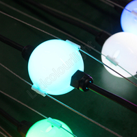 Éclairage LED de plafond DMX, boule LED RGB, effets 3D, lumière de boule de cristal LED avec corde en acier