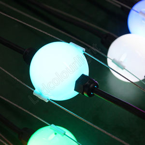 ไฟบอล LED DMX ติดเพดาน แสง RGB เอฟเฟกต์ 3 มิติ ไฟคริสตัลบอล LED แบบพิกเซล พร้อมเชือกเหล็ก - Product Image 3