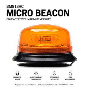 Balise clignotante magnétique pour toit, <span class=keywords><strong>gyrophare</strong></span> magnétique, lumière clignotante pour voiture, Rundumleuchte magnétique, clignotant ambre, IP66, 12-24V, garantie 3 ans - Product Image 1