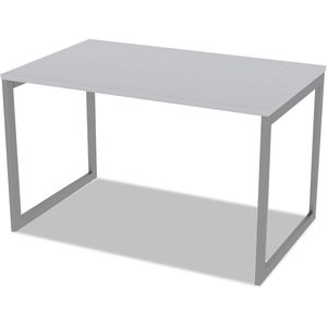 Escritorio de oficina abierto Alera Series 4 con patas en O ajustables de 70.78 pulgadas. X 29.5 Pulgadas X 28.5 Pulgadas Estilo de Diseño Minimalista Plateado - Product Image 2