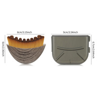 Masseur de drainage lymphatique personnalisé, brosse pour le visage, manche en bois, poils synthétiques pour le contouring du visage, le modelage de la mâchoire, sec