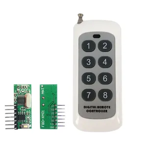 Télécommande sans fil 8 boutons, avec module de récepteur sans fil