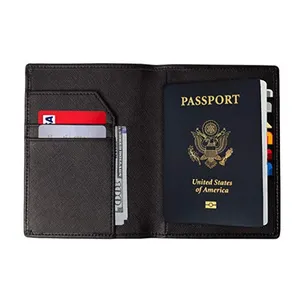 Passport Holder Cover Wallet RFID Blocking Leather Card Case Travel Accessories für Women Men